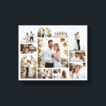 Elegant modern minimal fotokollage ren canvastryck<br><div class="desc">Elegant modern,  minimal fotokollage enkel,  ren linjer-familjpresentutskrift.</div>