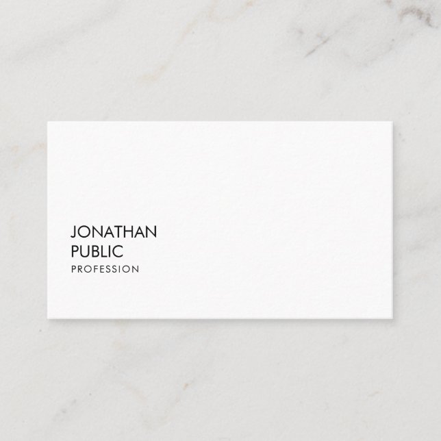 Elegant Modern minimal Professionell enkel Visitkort (Framsida)