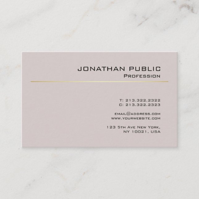 Elegant Modern minimal Professionell enkel Visitkort (Framsida)