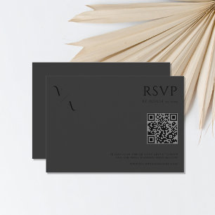 Elegant Modern minimal projektionsyta, svart Bröll OSA Kort