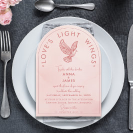 Elegant Modern Minimal Romeo och Juliet Citat Rosa Inbjudningar