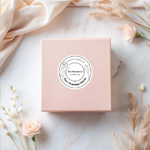 Elegant Modern minimal svartvit produkt Klistermärke