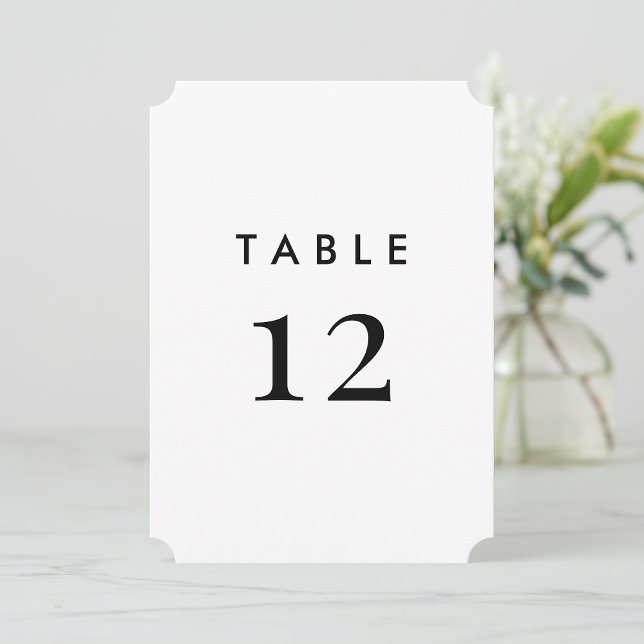 Elegant Modern Minimal Wedding Table Number Cards (Skapare uppladdad)