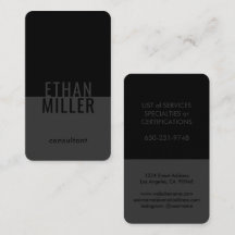 Elegant Modern Minimalist Black och Grått Lodrät