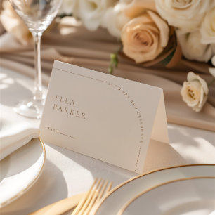 Elegant Modern Minimalist Boho Bröllop Guest Ställ Bordsnummer
