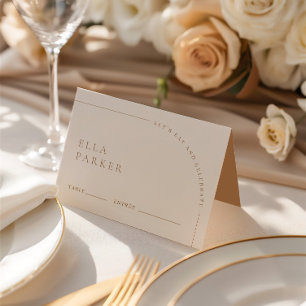 Elegant Modern Minimalist Boho Bröllop Guest Ställ Bordsnummer