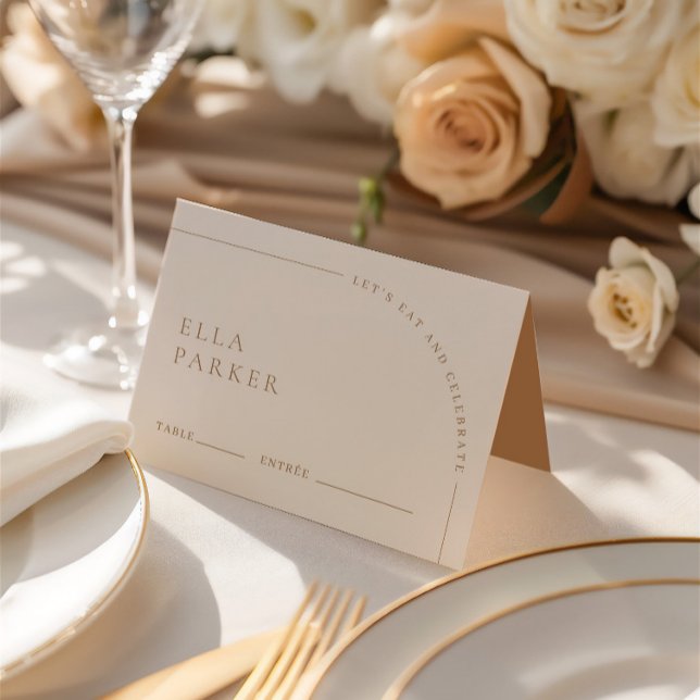 Elegant Modern Minimalist Boho Bröllop Guest Ställ Bordsnummer (Elegant Modern Minimalist Boho Wedding Guest Place Table Number)