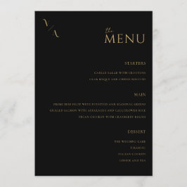 Elegant Modern Minimalist Bröllop Menu Meny