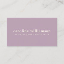 Elegant Modern Minimalist Dusty Lilac