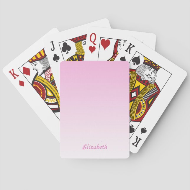Elegant Modern Minimalist Gradient Rosa Ombre Casinokort (Baksidan)