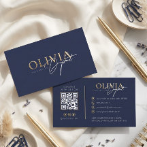 Elegant Modern Minimalist Lyx Navyblå Guld