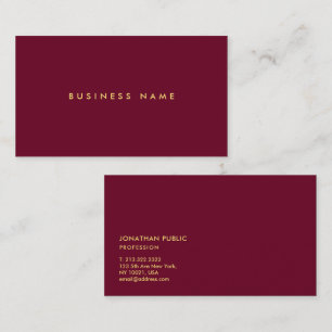 Elegant Modern Minimalist Mall Template Guldtext Visitkort