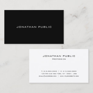 Elegant Modern Minimalist Mall Template Svart och Visitkort