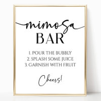 Elegant Modern Minimalist Mimosa Pub-tecken