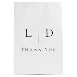 Elegant Modern Minimalist Monogram Bröllop