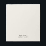 Elegant Modern Minimalist Own Namn Anteckningsblock<br><div class="desc">Den här mallen kan anpassas för att uppfylla alla professioneller. Enkel redigering av Verktyg. Olika typer och storlekar,  alternativ för Färg och teckensnitt.</div>