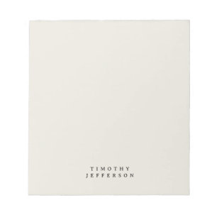 Elegant Modern Minimalist Own Namn Anteckningsblock