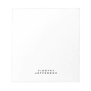Elegant Modern Minimalist Own Namn Anteckningsblock