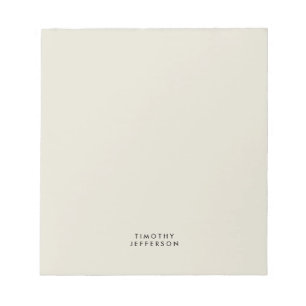 Elegant Modern Minimalist Own Namn Anteckningsblock