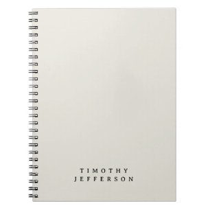 Elegant Modern Minimalist Own Namn Anteckningsbok