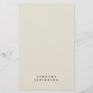 Elegant Modern Minimalist Own Namn Brevpapper