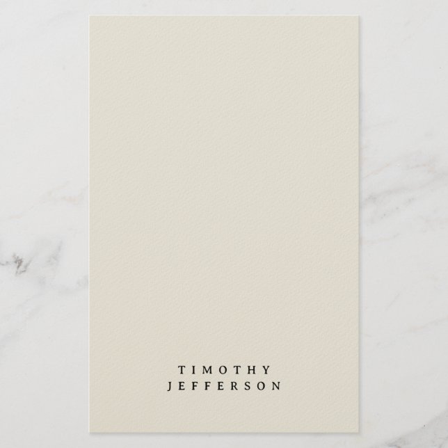 Elegant Modern Minimalist Own Namn Brevpapper (Framsida)