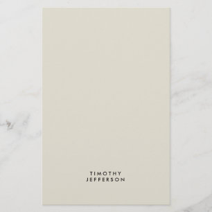 Elegant Modern Minimalist Own Namn Brevpapper