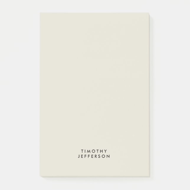 Elegant Modern Minimalist Own Namn Post-it Block (Framsida)
