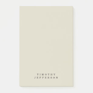 Elegant Modern Minimalist Own Namn Post-it Block