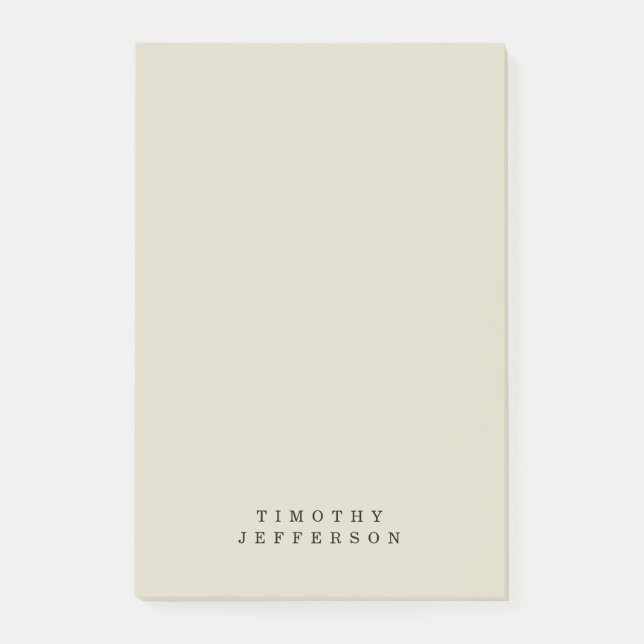 Elegant Modern Minimalist Own Namn Post-it Block (Framsida)