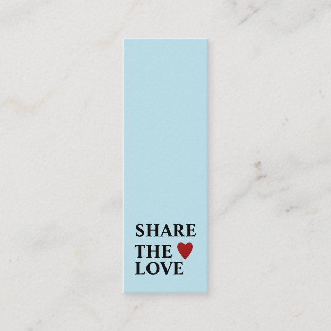 Elegant Modern Minimalist Red Heart Referral Card Mini Visitkort (Framsida)