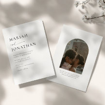 Elegant Modern Minimalist RSVP Foto Bröllop