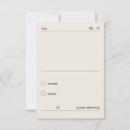 Elegant modern minimalist svart och elfenbensvit v OSA kort
