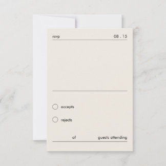 Elegant modern minimalist svart och elfenbensvit v OSA kort