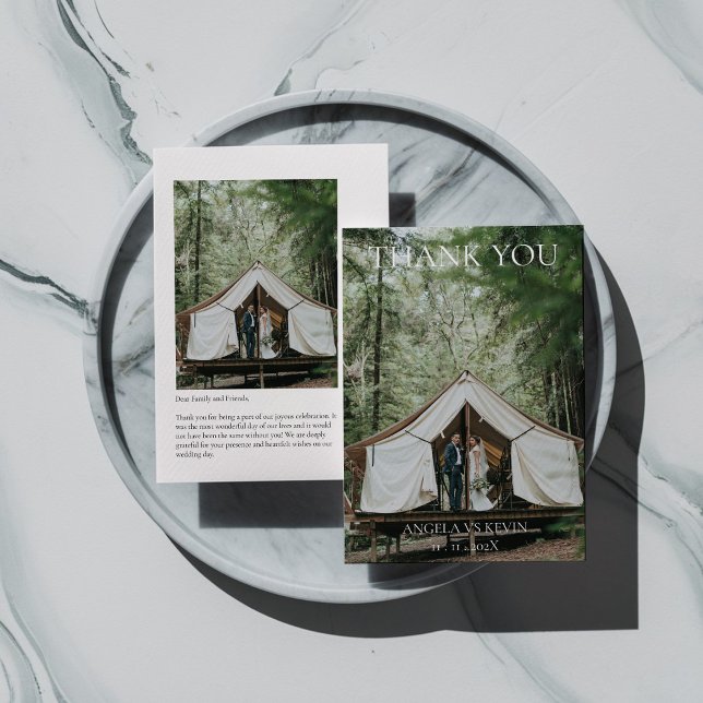 Elegant modern minimalist tackningskort tack kort (Skapare uppladdad)