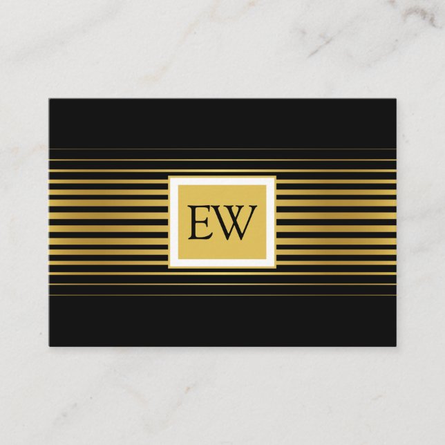 Elegant modern minimalist urblekt guld linjedesign visitkort (Framsida)