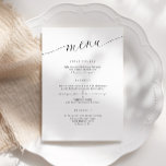 Elegant Modern minimalistisk bröllopsmottagning Meny<br><div class="desc">Vi presenterar vår Elegant Modern Minimalist Bröllop Menus - perfekten som blandar enkelhet och sofistikering för er speciella dag. De här menyerna har en ren utformning och contemporary som kompletterar alla bröllop-teman, och ger ett inslag av modern elegans till din tabellflykt. Det som gör dem verkligt speciella är det hjärtligaste...</div>
