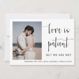 Elegant Modern minimalistisk fotoutökning av skrip Inbjudningar