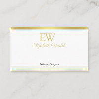 Elegant Modern Minimalistisk Guld Linjer Kort Desi