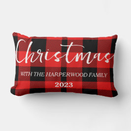 Elegant Modern minimalistisk julfamilj Namn Lumbarkudde