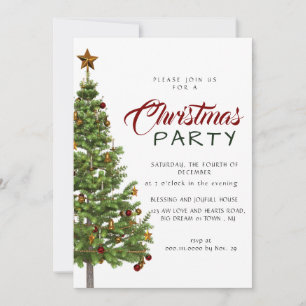 Elegant modern minimalistisk julfest inbjudningar