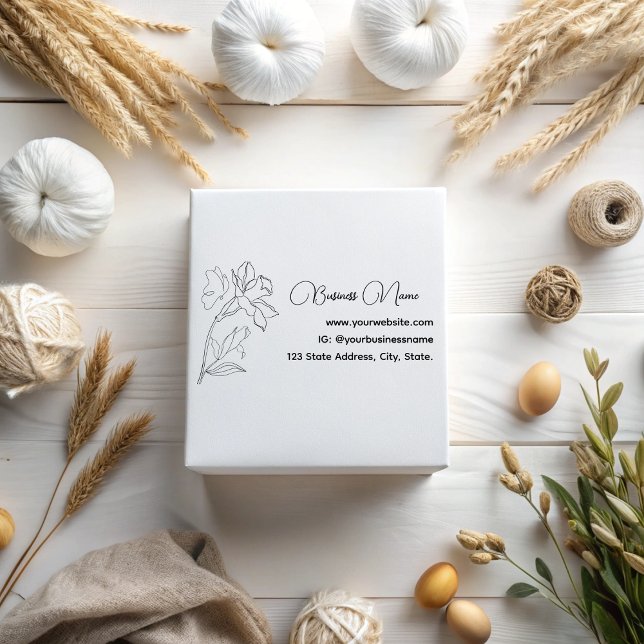 Elegant Modern minimalistisk, konturfjädring, fjär Stämpel (Skapare uppladdad)