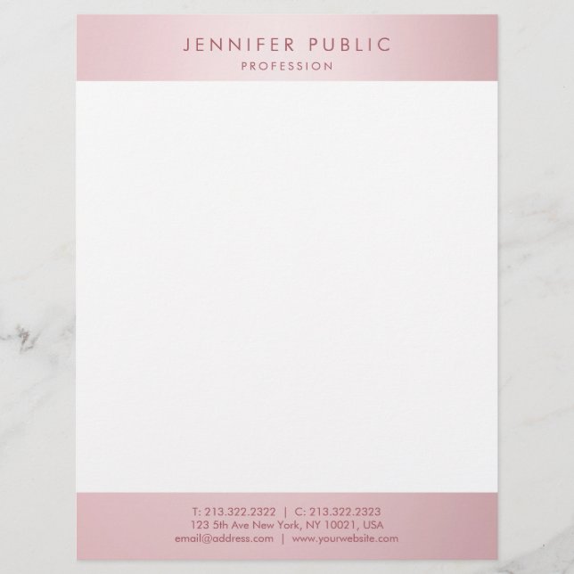 Elegant Modern minimalistisk mall Ro Guld Brevhuvud (Framsida)