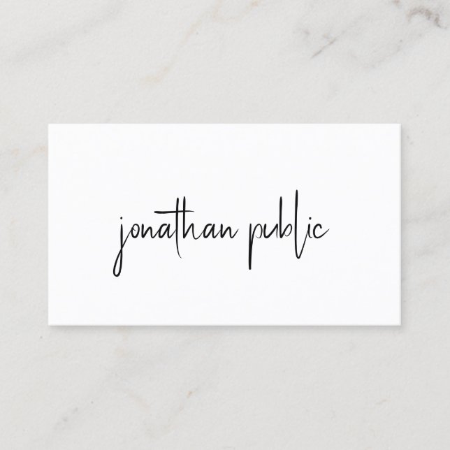 Elegant Modern minimalistisk mall - semi glans Visitkort (Framsida)