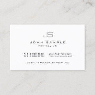 Elegant Modern Minimalistisk monogrammall Visitkort