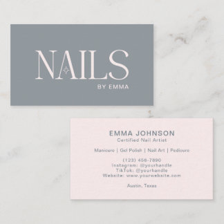 Elegant Modern Minimalistisk Nagelkonstnär Visitkort