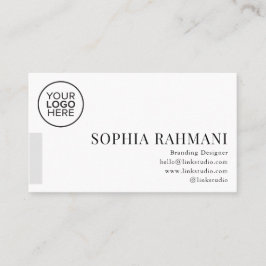 Elegant Modern minimalistisk QR-kod svart vit Visitkort