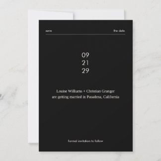 Elegant Modern Minimalistisk Redaktionell Bröllop Inbjudningar