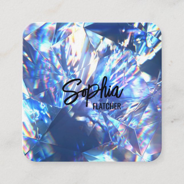 Elegant, modern, minimalistisk svart ruta fyrkantigt visitkort (Framsida)