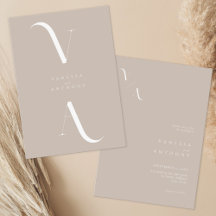 Elegant Modern minimalistisk Taupe Bröllop